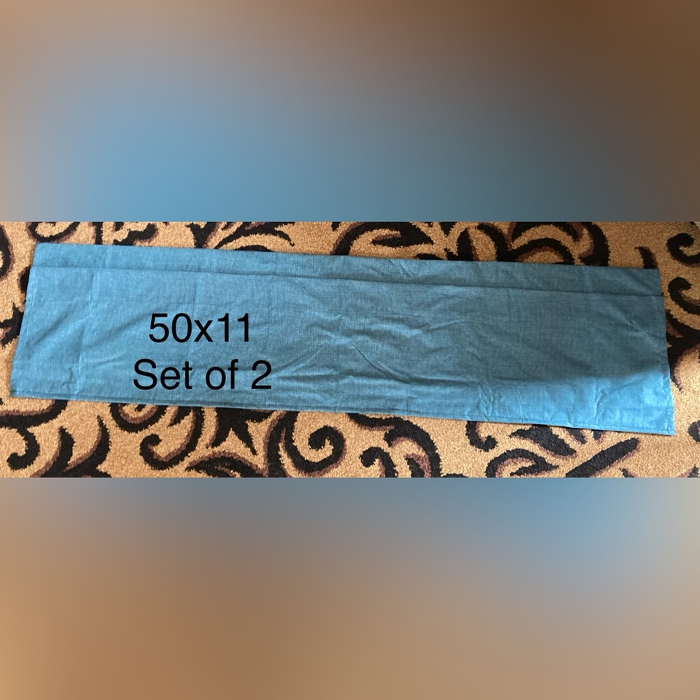 NEW set of 3 Blue Valances